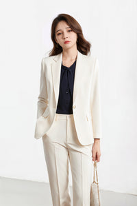 2438 Fashionable commuting style, slimming suit set