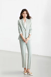 2435 Fashionable commuting style, slimming suit set