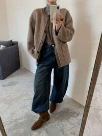 Classic Camel Wool Coat for Women