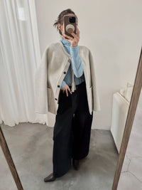 Modern Elegant Office Wool Coat